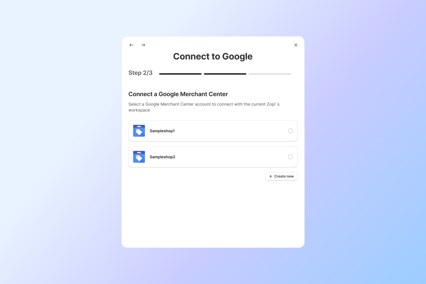 Connect Google Merchant Center to Zopi